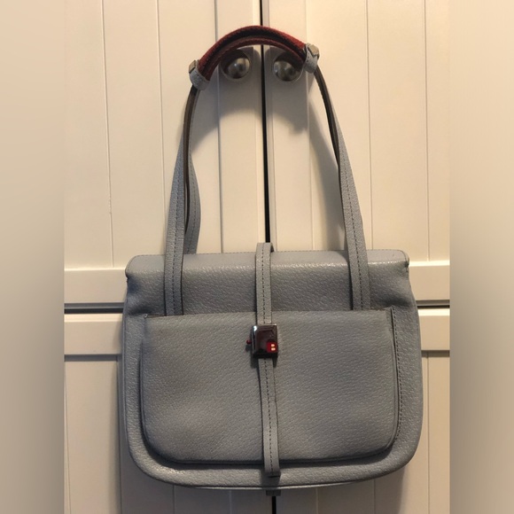 Bally Leather Shoulder Bag in Powder Blue